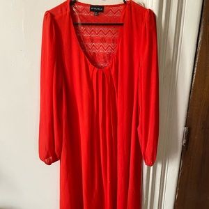 Coral dress only worn once nice detail on back